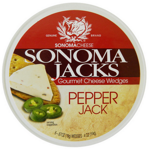 Sonoma Jacks Pepper Jack Cheese 12/113g/4 oz SAKSCO Gourmet Basket