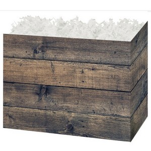 Rustic Wood Large Basket Box