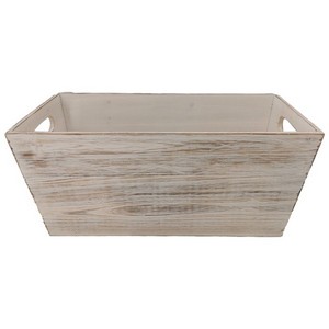 Distressed White Wooden Container 15
