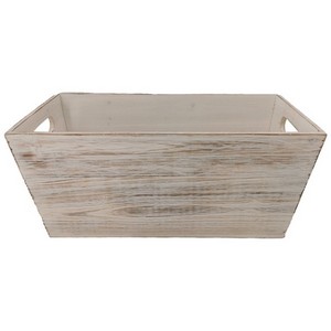 Distressed White Wooden Container 17