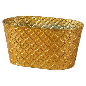 Oval Metal Basket Gold 12''