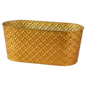 Oval Metal Basket Gold 17''