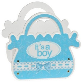 It's A Boy Wooden Basket