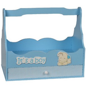 It's A Boy Wooden Tote w/ Drawer