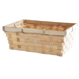 Natural Bamboo Rectangular Basket (11.5