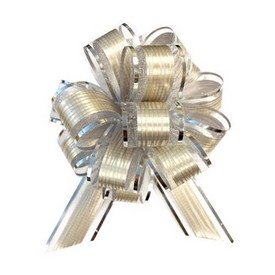 Designer Pull Bow Silver/Grey Large