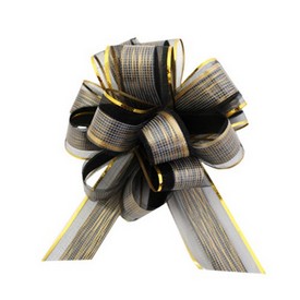 Designer Pull Bow Black/Gold Large