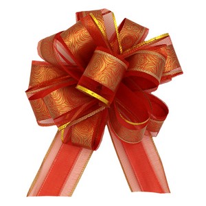 Designer Pull Bow Red/Gold Large
