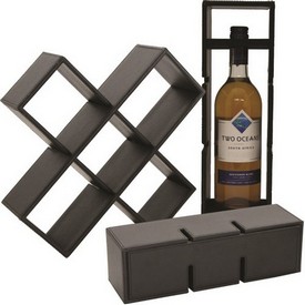 Black Pleather Wine Holder 14