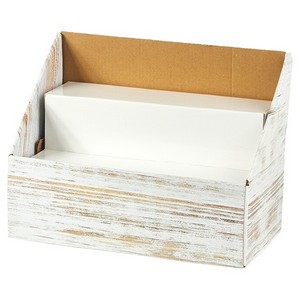 Laddered Distressed White Box   with base (10