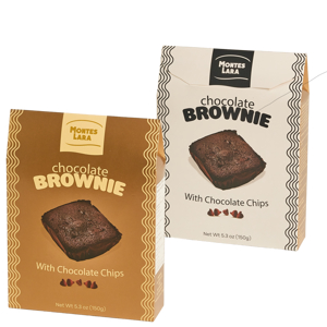 Montes Lara Chocolate Brownie w/ Chocolate Chips 6 pack Dual Pack (Gold/White) 150g/5.3oz