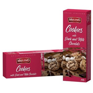Mulino Cookies with Milk and Dark Chocolate 150g/5.3oz