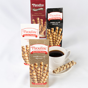Pirouline Chocolate Hazelnut Cream Filled Wafers 10 Pk Asst 4 Colors 3.25oz/92g