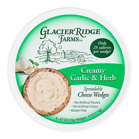 Glacier Ridge Farms Cheese Garlic & Herb Wedges 114g/4oz