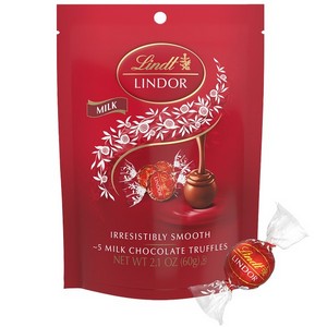 Lindt Lindor Milk Chocolate Truffles Pouch Red 60g/2.1 oz