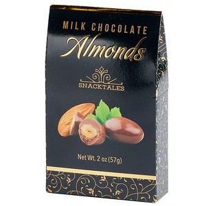 Snacktales Milk Choc Almonds Black 2 oz/57g
