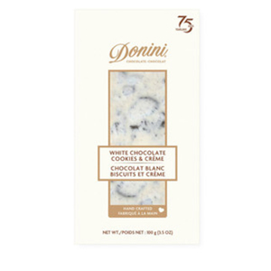 Donini Gourmet Chocolate Bar Cookies & Creme 100g