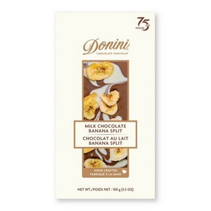 Donini Gourmet Chocolate Bar Milk Choc Banana Split 100g