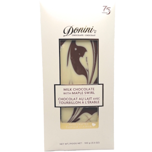 Donini Gourmet Chocolate Bar Milk Choc w/ Maple Swirl 100g