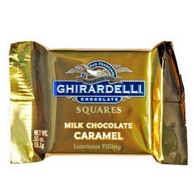 Ghirardelli Milk Chocolate w/Caramel Squares (Gold) 15g/0.53oz