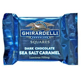 Ghirardelli Dark Chocolate w/ Sea Salt Caramel (Blue) 15g /.53 oz