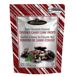 McGregor's Chocolates Dark Choc Candy Cane Drops 150g