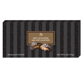 Mille Lacs Dark Choc Sea Salt Caramels Choc Box 6 oz/170g
