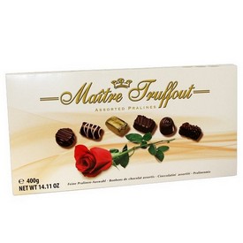 Maitre Truffout Assorted Pralines Rose Large Box 400g/14.11 oz