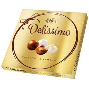 Vobro Chocolates Delissimo Hazelnut & Almond Cream Filled Pralines 195g/6.8oz
