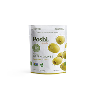 Poshi Green Pitted Olives Original 30g/1.1 oz