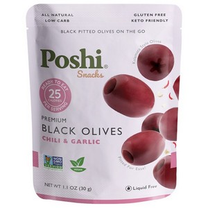 Poshi Black Pitted Chili & Garlic 30g/1.1 oz