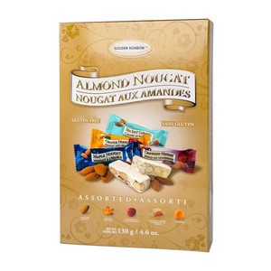 Golden Bonbon Almond Nougat Assorted Small Box 130g
