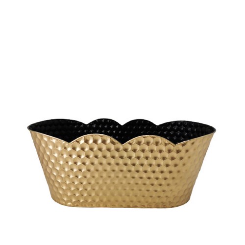 Medium Gold Metal Basket (15") SAKSCO Gourmet Basket Supplies