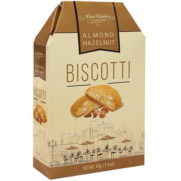 Aunt Gloria Mini Almond Hazelnut Biscotti Gold/Beige 57g/2 oz