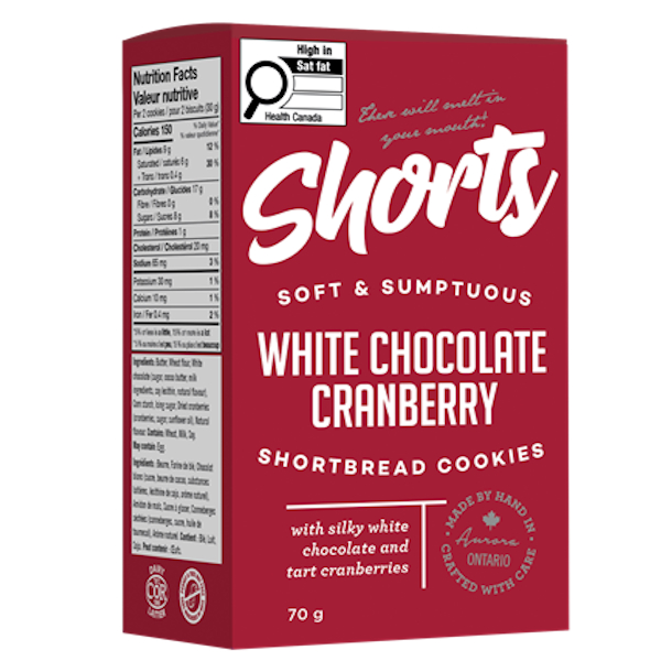Cookie It Up White Chocolate Cranberry Shortbread 18/70g