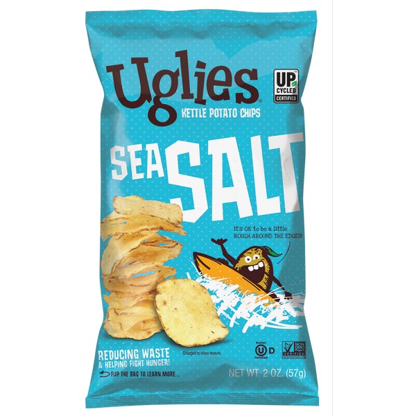 Uglies Kettle Cooked Potato Original Sea Salt Chips 24/57g/2oz SAKSCO