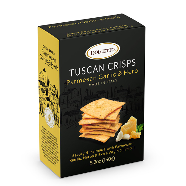 Dolcetto Tuscan Crisps Parmesan Garlic/Herb 150g/5.3 oz