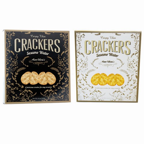 Aunt Gloria's Sesame Water Crackers Black/White 4.4oz/127g