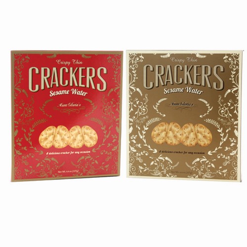 Aunt Gloria's Sesame Water Crackers Gold/Red 4.4oz/127g