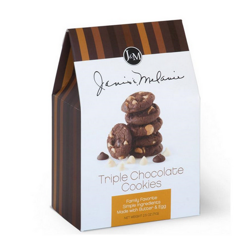 J&M Triple Chocolate Traditional Cookies 71g/2.5oz