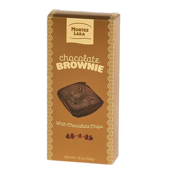 Montes Lara Chocolate Brownie w/ Chocolate Chips 2 pack (Gold) 50g/1.8oz