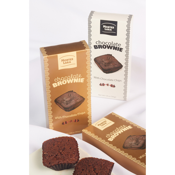 Montes Lara Chocolate Brownie w/ Chocolate Chips 2 pack (White) 50g/1.8oz 1