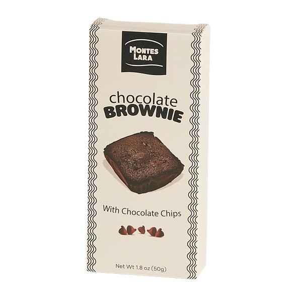 Montes Lara Chocolate Brownie w/ Chocolate Chips 2 pack (White) 50g/1.8oz