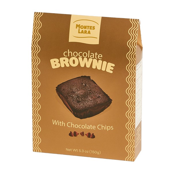 Montes Lara Chocolate Brownie w/ Chocolate Chips 6 pack Dual Pack (Gold/White) 150g/5.3oz 2