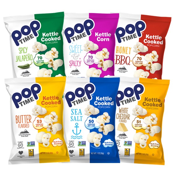 Poptime Popcorn Variety Pack 28g/1 oz SAKSCO Gourmet Basket Supplies