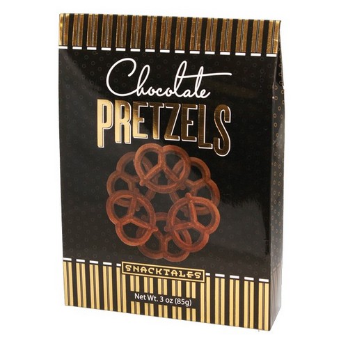 Chocolate Flavored Graham Pretzels Black 85g/3 oz SAKSCO Gourmet