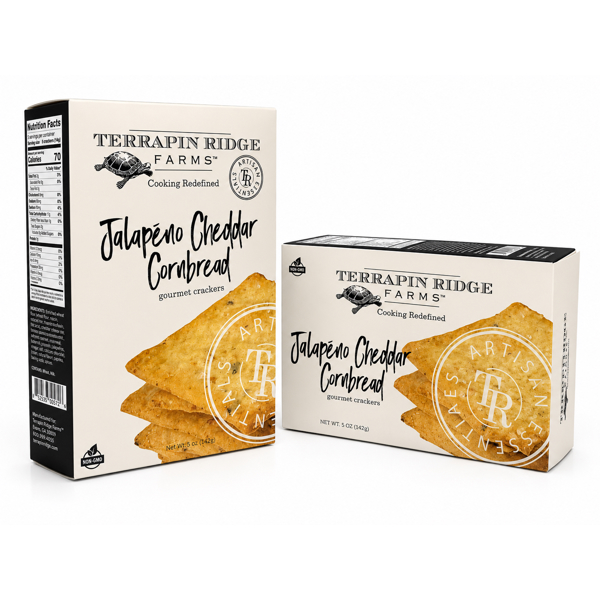 Terrapin Ridge Farms Jalapeno Cheddar Cornbread Crackers 142g/5oz 1