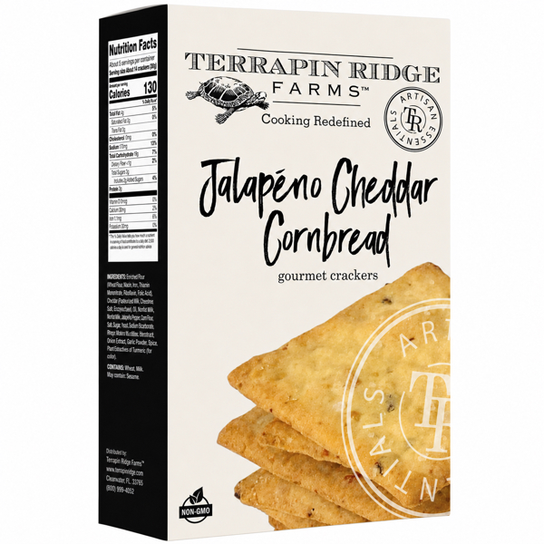 Terrapin Ridge Farms Jalapeno Cheddar Cornbread Crackers 142g/5oz
