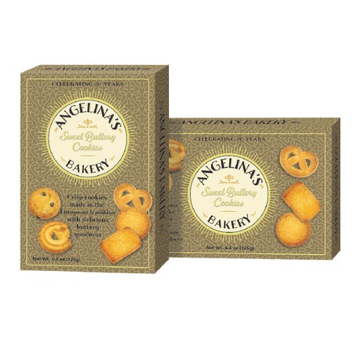 Angelina's Butter Cookies Gold 125g/4.4oz SAKSCO Gourmet Basket Supplies