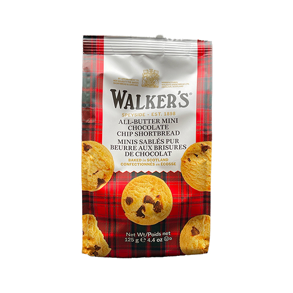 Walkers Mini Chocolate Chip Cookies 125g SAKSCO Gourmet Basket Supplies